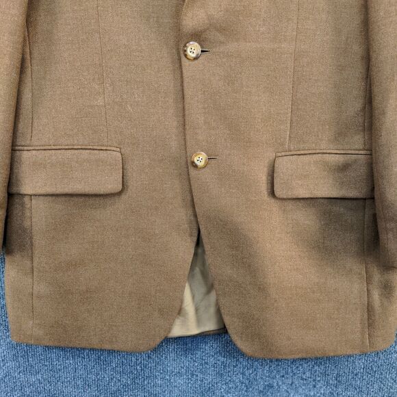 John W. Nordstrom Men's Blazer Suit Jacket Brown Actual 40x31.5 Cashmere - Picture 4 of 14
